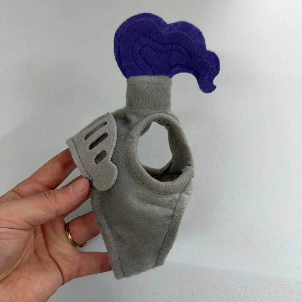 Cat gray felt fabric knit Velcro hat costume funny pet supplies fashion one size